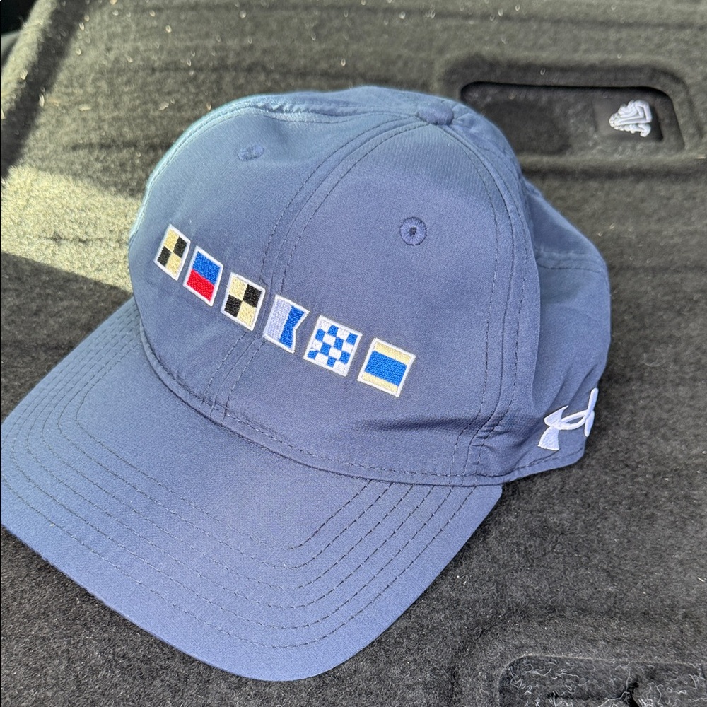 Under Armour Navy Cap with Nautical Flag Pattern